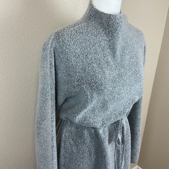 HYFVE COZY GREY BOUCLE MOCK NECK SWEATER DRESS - Picture 6 of 9